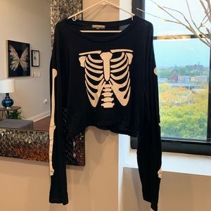 Urban Outfitters Skeleton Cropped Top